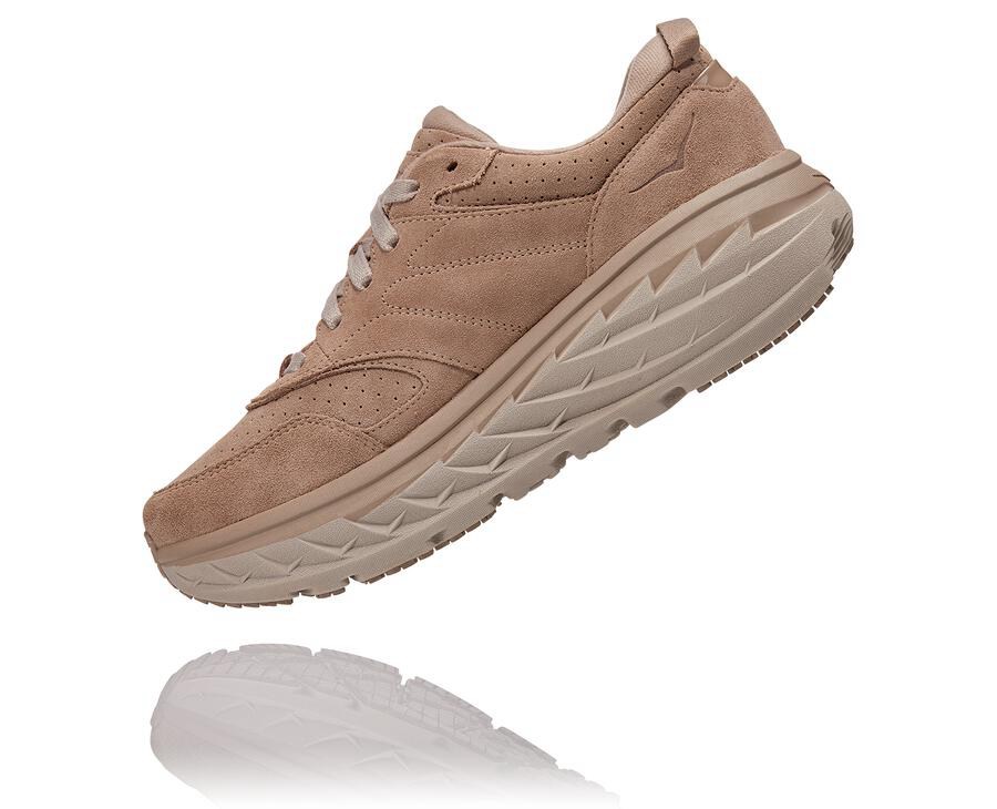 Tenis Corrida Hoka One One Feminino Cinzentas - Bondi L Suede - 485-OXZLPS